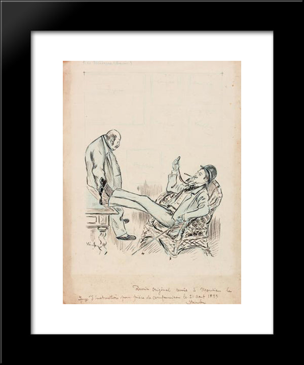 Fils Moderne 20x24 Black Modern Wood Framed Art Print Poster by Steinlen, Theophile