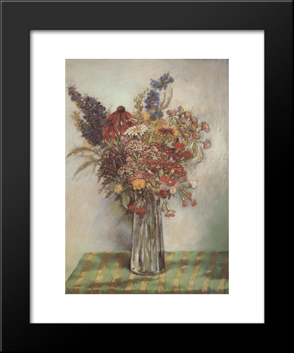 Flowers 20x24 Black Modern Wood Framed Art Print Poster by Steinlen, Theophile