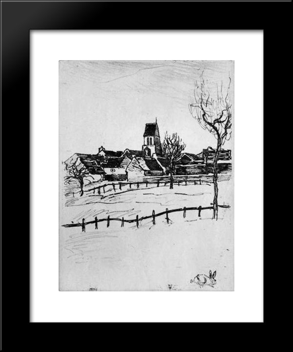 Galluis Seine Et Oise 20x24 Black Modern Wood Framed Art Print Poster by Steinlen, Theophile