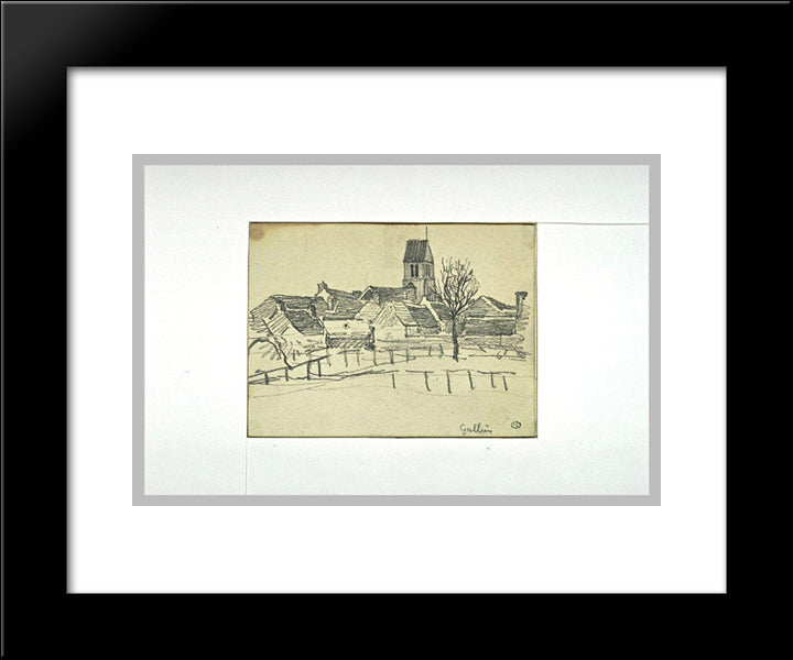 Galluis Study 20x24 Black Modern Wood Framed Art Print Poster by Steinlen, Theophile