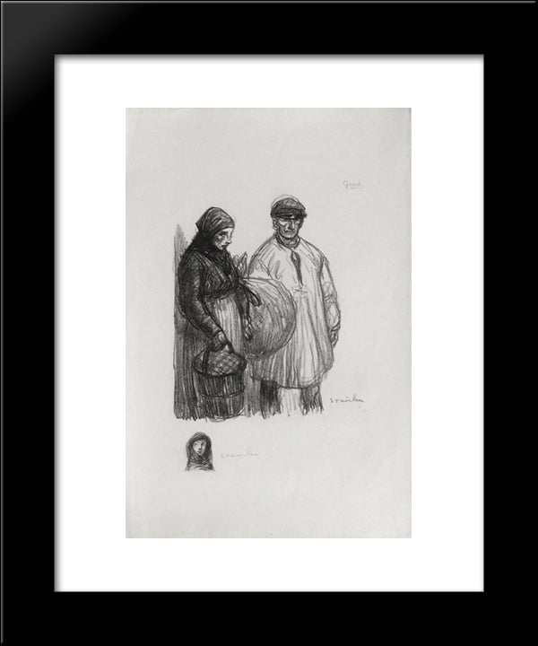 Gares 20x24 Black Modern Wood Framed Art Print Poster by Steinlen, Theophile
