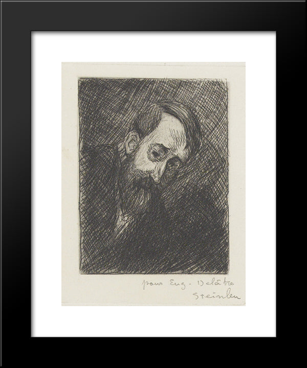 Jehan Rictus 20x24 Black Modern Wood Framed Art Print Poster by Steinlen, Theophile