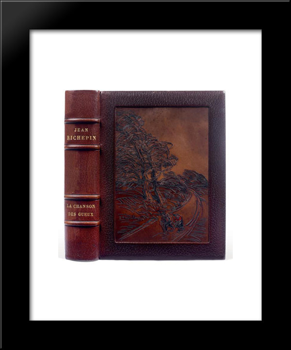 La Chanson Des Gueux With Steinlen Leather Binding 20x24 Black Modern Wood Framed Art Print Poster by Steinlen, Theophile