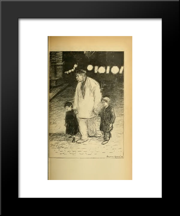 La Derniere Bastille 20x24 Black Modern Wood Framed Art Print Poster by Steinlen, Theophile