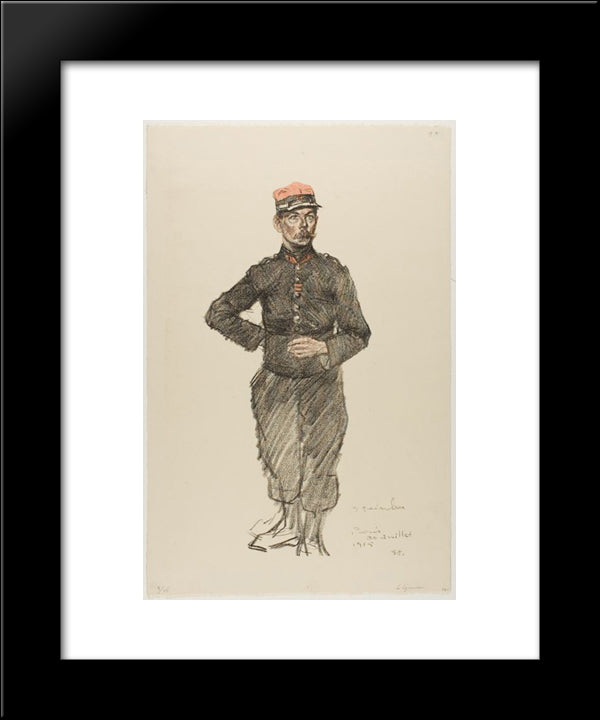 La Legionnaire 20x24 Black Modern Wood Framed Art Print Poster by Steinlen, Theophile