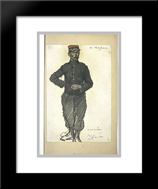 La Legionnaire 20x24 Black Modern Wood Framed Art Print Poster by Steinlen, Theophile