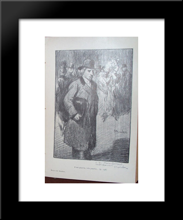 La Nuit De Philodore 20x24 Black Modern Wood Framed Art Print Poster by Steinlen, Theophile