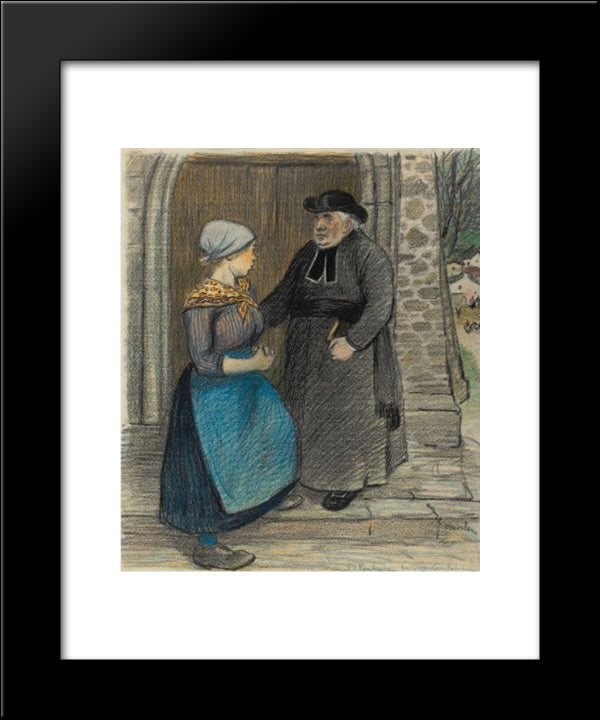 La Penitence 20x24 Black Modern Wood Framed Art Print Poster by Steinlen, Theophile
