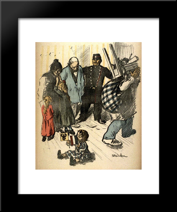 La Terme Franco-Russe 20x24 Black Modern Wood Framed Art Print Poster by Steinlen, Theophile