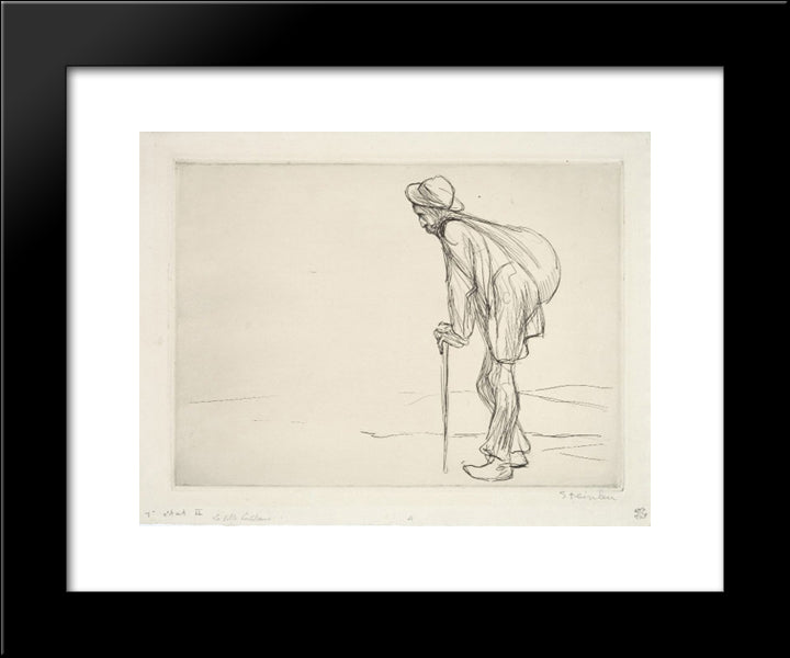 La Ville Lointaine 20x24 Black Modern Wood Framed Art Print Poster by Steinlen, Theophile