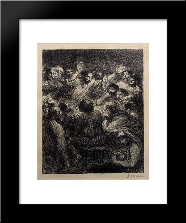 L'Apotre 20x24 Black Modern Wood Framed Art Print Poster by Steinlen, Theophile