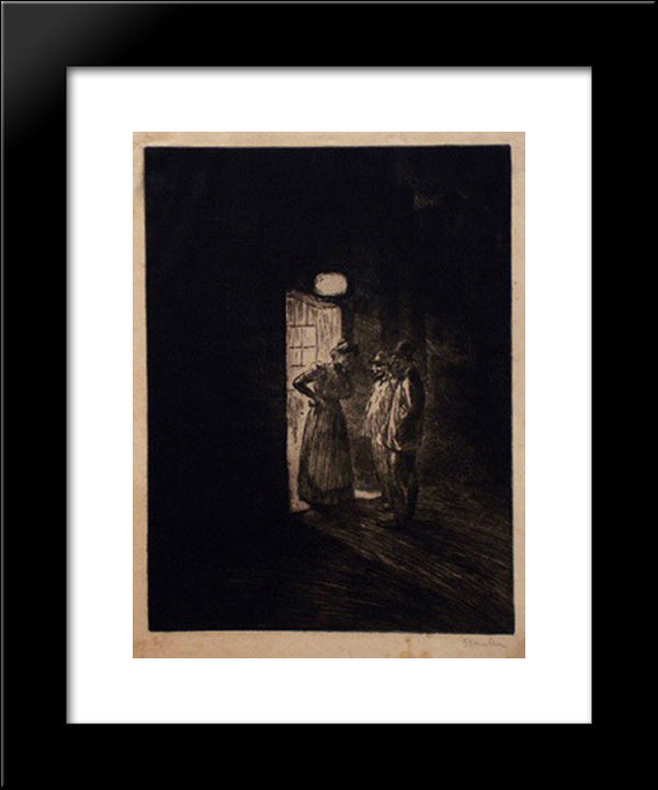 Le Bouge 20x24 Black Modern Wood Framed Art Print Poster by Steinlen, Theophile
