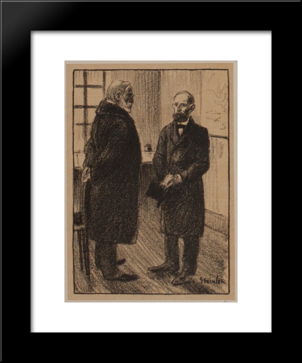 Le Directeur 20x24 Black Modern Wood Framed Art Print Poster by Steinlen, Theophile