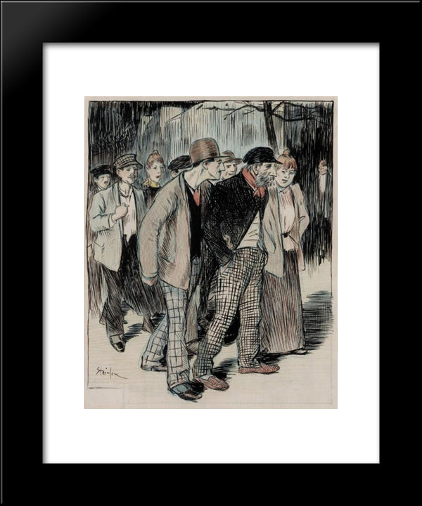 Le Rouquin 20x24 Black Modern Wood Framed Art Print Poster by Steinlen, Theophile