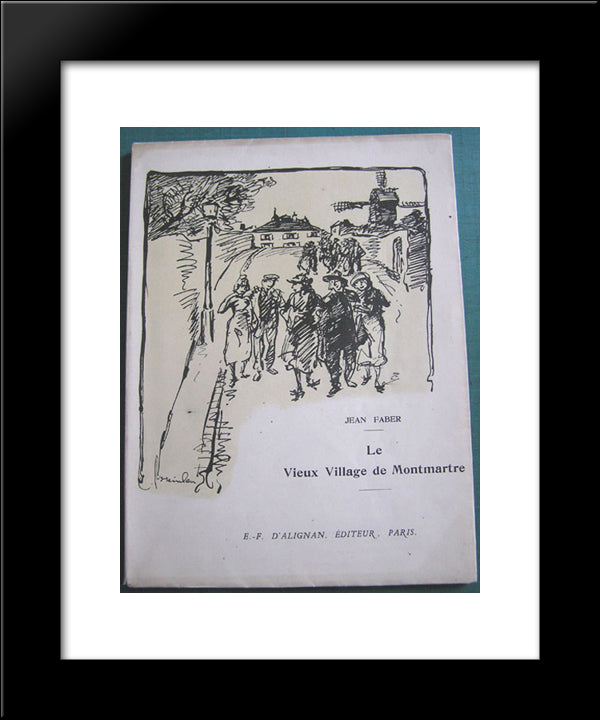 Le Vieux Village De Montmartre 20x24 Black Modern Wood Framed Art Print Poster by Steinlen, Theophile