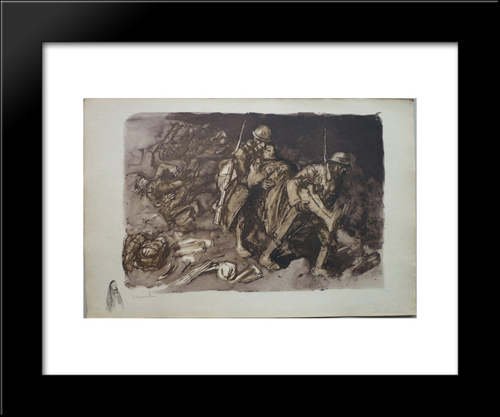 Les Camarades 20x24 Black Modern Wood Framed Art Print Poster by Steinlen, Theophile