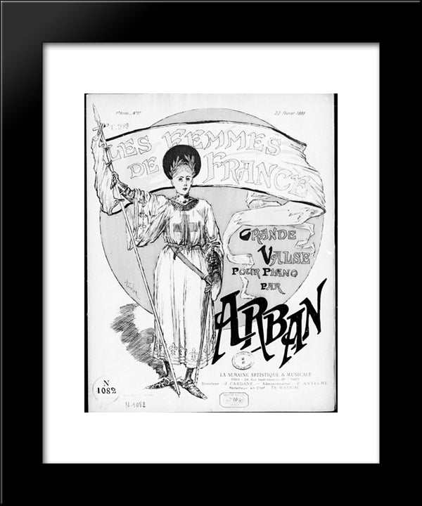 Les Femmes De France 20x24 Black Modern Wood Framed Art Print Poster by Steinlen, Theophile