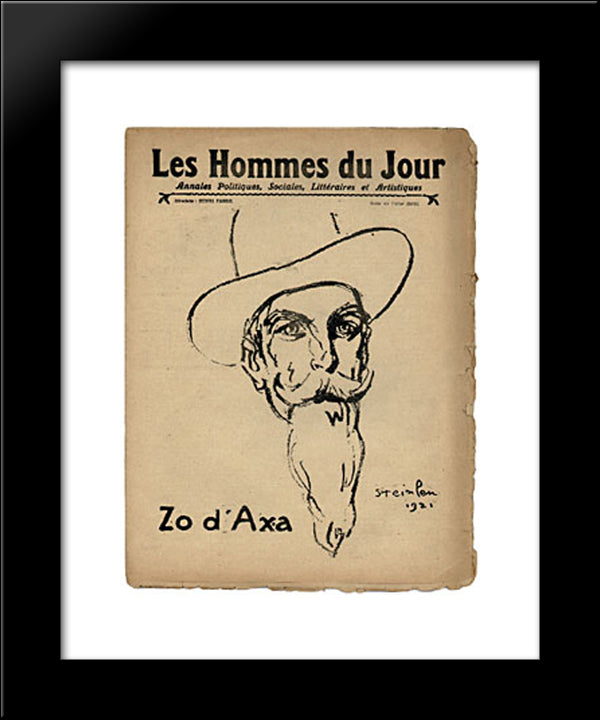 Les Hommes Du Jour 20x24 Black Modern Wood Framed Art Print Poster by Steinlen, Theophile
