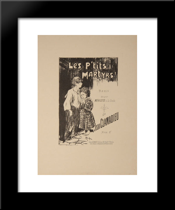 Les P-Tits Martyrs 20x24 Black Modern Wood Framed Art Print Poster by Steinlen, Theophile
