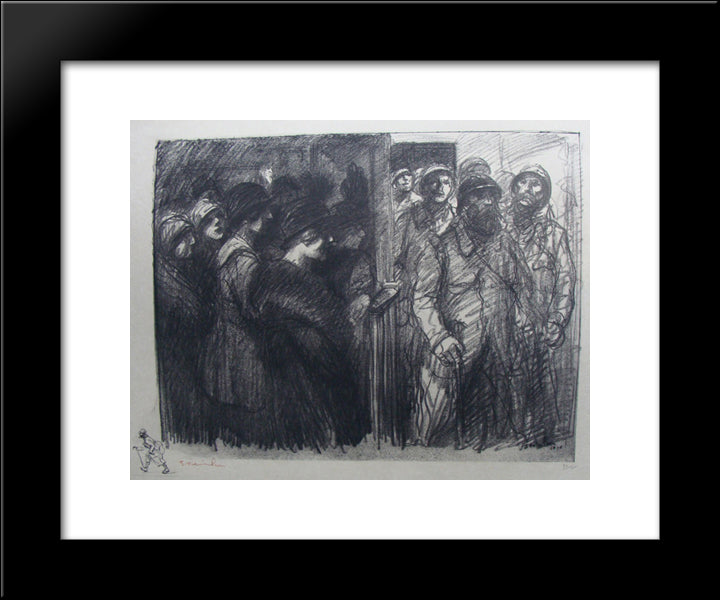 Les Voilas 20x24 Black Modern Wood Framed Art Print Poster by Steinlen, Theophile