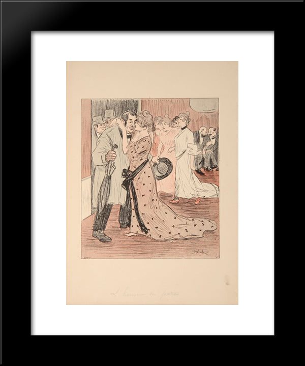 L'Honneur Du Patron 20x24 Black Modern Wood Framed Art Print Poster by Steinlen, Theophile