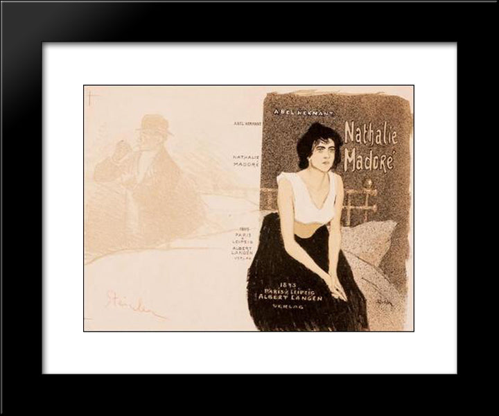 Nathalie Madore 20x24 Black Modern Wood Framed Art Print Poster by Steinlen, Theophile