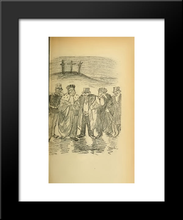 Noel Rouge 20x24 Black Modern Wood Framed Art Print Poster by Steinlen, Theophile