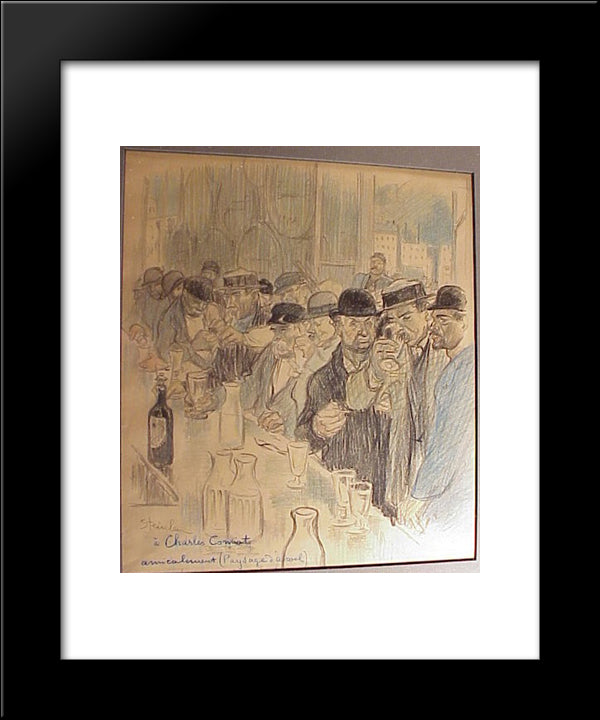 Paysage D'Alcool 20x24 Black Modern Wood Framed Art Print Poster by Steinlen, Theophile