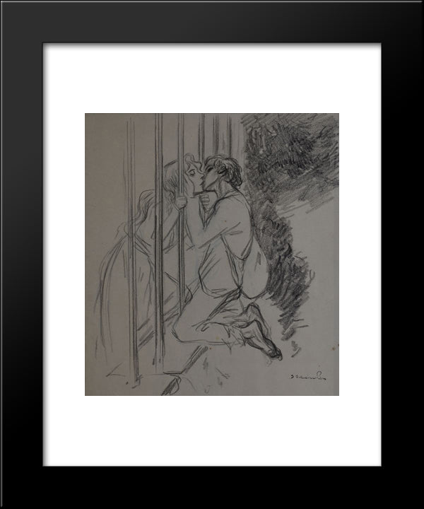 Pierril 20x24 Black Modern Wood Framed Art Print Poster by Steinlen, Theophile