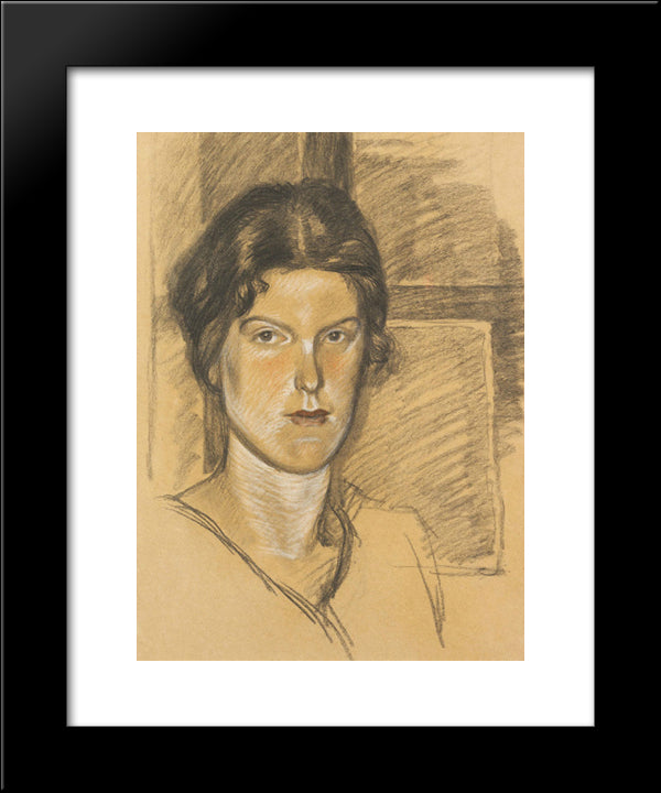 Portrait De Mme Bjornsson Langen 20x24 Black Modern Wood Framed Art Print Poster by Steinlen, Theophile