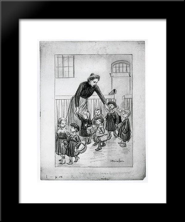 Quels Brimborions 20x24 Black Modern Wood Framed Art Print Poster by Steinlen, Theophile
