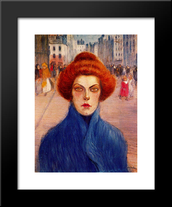 Returning Home 20x24 Black Modern Wood Framed Art Print Poster by Steinlen, Theophile