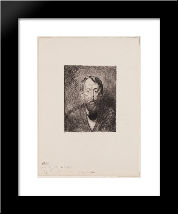 Rictus De Face 20x24 Black Modern Wood Framed Art Print Poster by Steinlen, Theophile