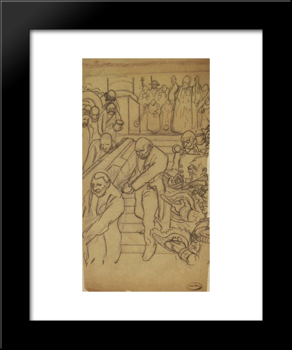 Rochefort Se Meurt 20x24 Black Modern Wood Framed Art Print Poster by Steinlen, Theophile