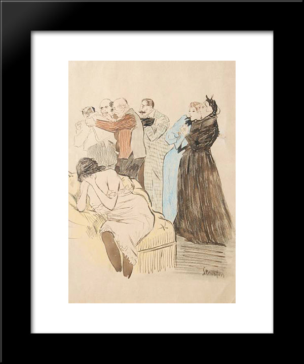 Sauvee 20x24 Black Modern Wood Framed Art Print Poster by Steinlen, Theophile