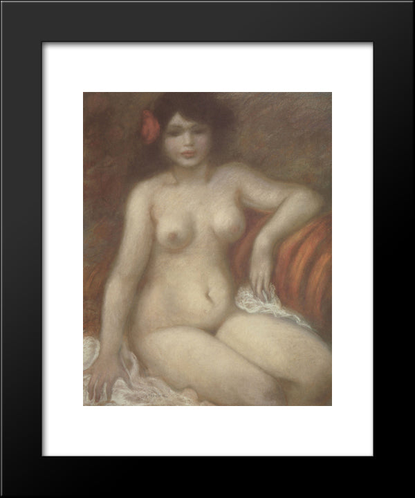 Seated Nude 20x24 Black Modern Wood Framed Art Print Poster by Steinlen, Theophile