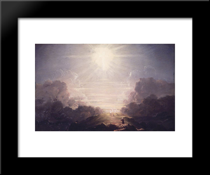 Study For The Cross And The World 20x24 Black Modern Wood Framed Art Print Poster by Cole, Thomas