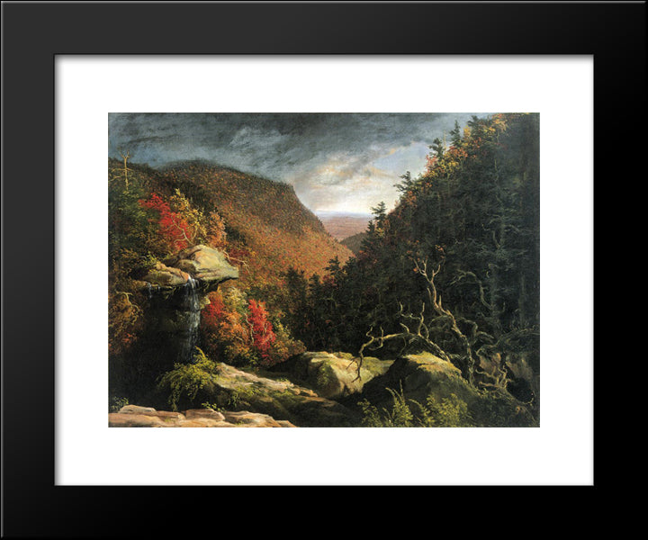 The Clove, Catskills (Double Impact) 20x24 Black Modern Wood Framed Art Print Poster by Cole, Thomas