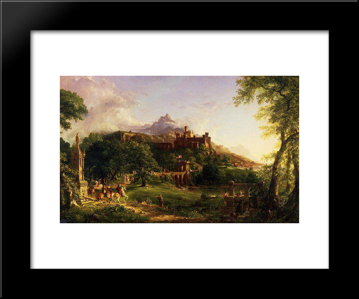 The Departure 20x24 Black Modern Wood Framed Art Print Poster by Cole, Thomas