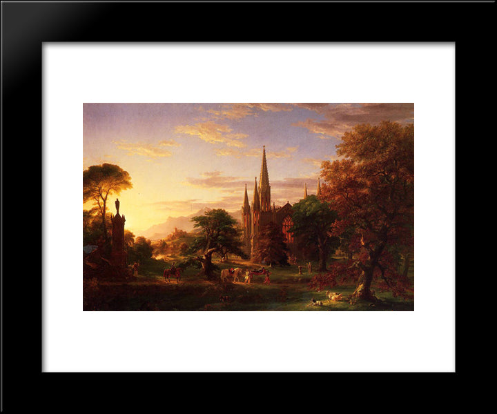 The Return 20x24 Black Modern Wood Framed Art Print Poster by Cole, Thomas