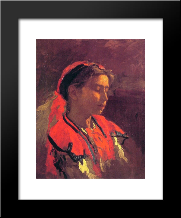 Carmelita Requena 20x24 Black Modern Wood Framed Art Print Poster by Eakins, Thomas