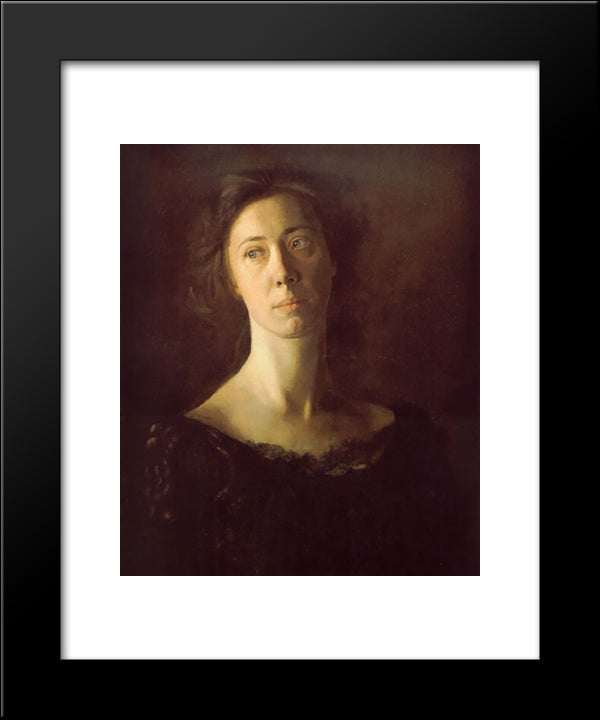 Clara (Clara J. Mather 20x24 Black Modern Wood Framed Art Print Poster by Eakins, Thomas