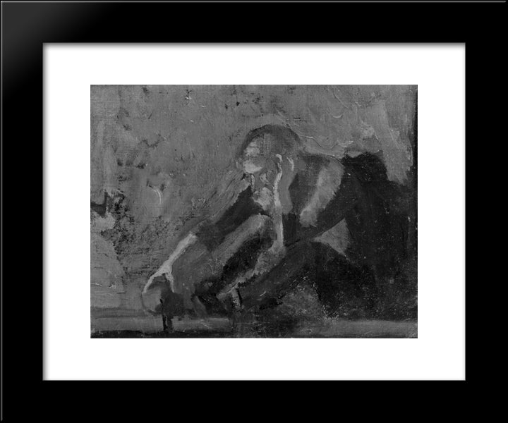 Columbus In Prison 20x24 Black Modern Wood Framed Art Print Poster by Eakins, Thomas