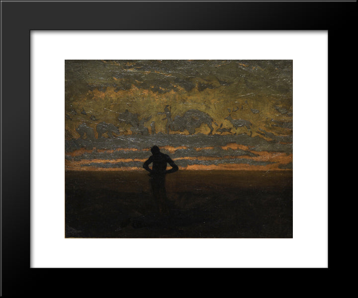 Hiawatha 20x24 Black Modern Wood Framed Art Print Poster by Eakins, Thomas