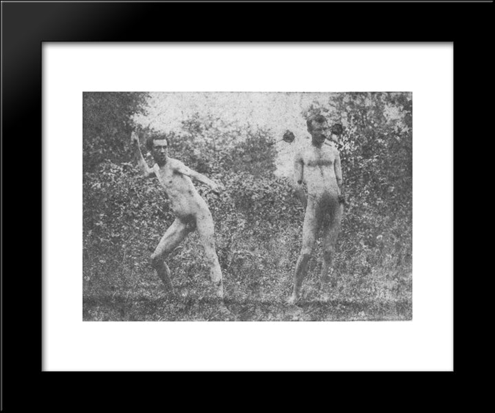 J. Laurie Wallace And Unidentified Model 20x24 Black Modern Wood Framed Art Print Poster by Eakins, Thomas