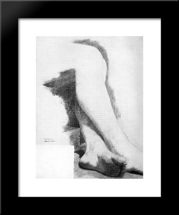 Legs Of A Seated Model 20x24 Black Modern Wood Framed Art Print Poster by Eakins, Thomas