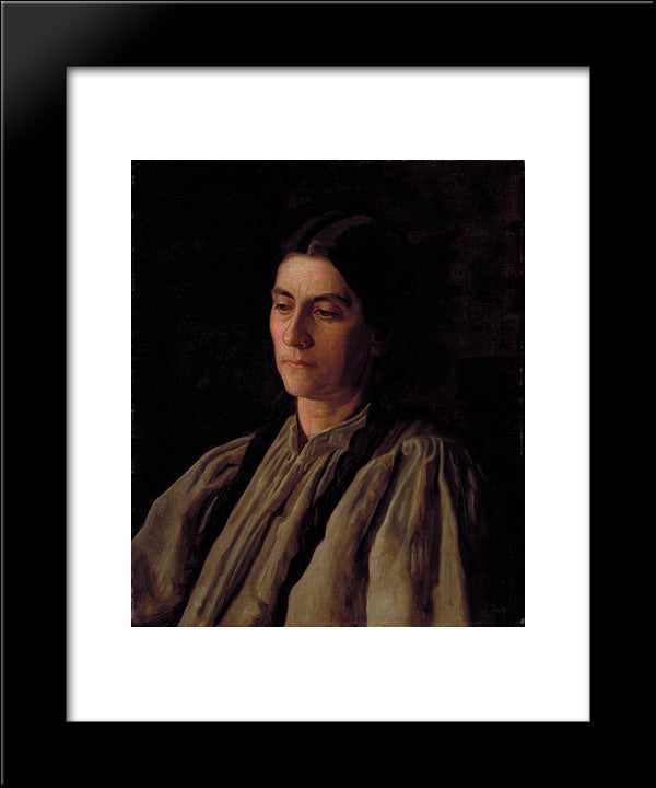 Mother (Portrait Of Annie Williams Gandy) 20x24 Black Modern Wood Framed Art Print Poster by Eakins, Thomas