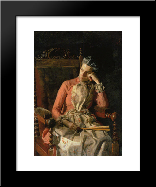 Portrait Of Amelia Van Buren 20x24 Black Modern Wood Framed Art Print Poster by Eakins, Thomas