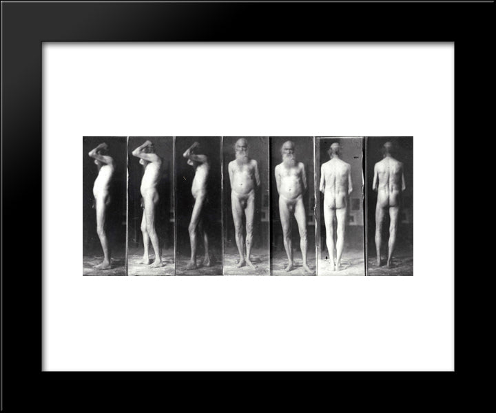 Portrait Of An Old Man In The Nude 20x24 Black Modern Wood Framed Art Print Poster by Eakins, Thomas