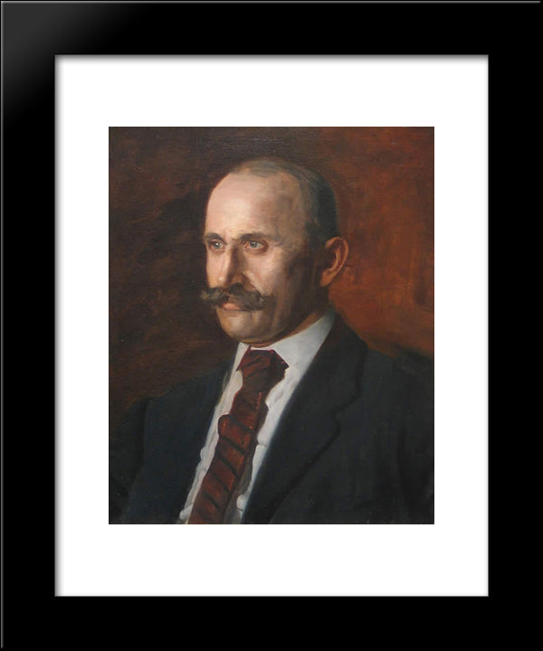 Portrait Of Charles Gruppe 20x24 Black Modern Wood Framed Art Print Poster by Eakins, Thomas
